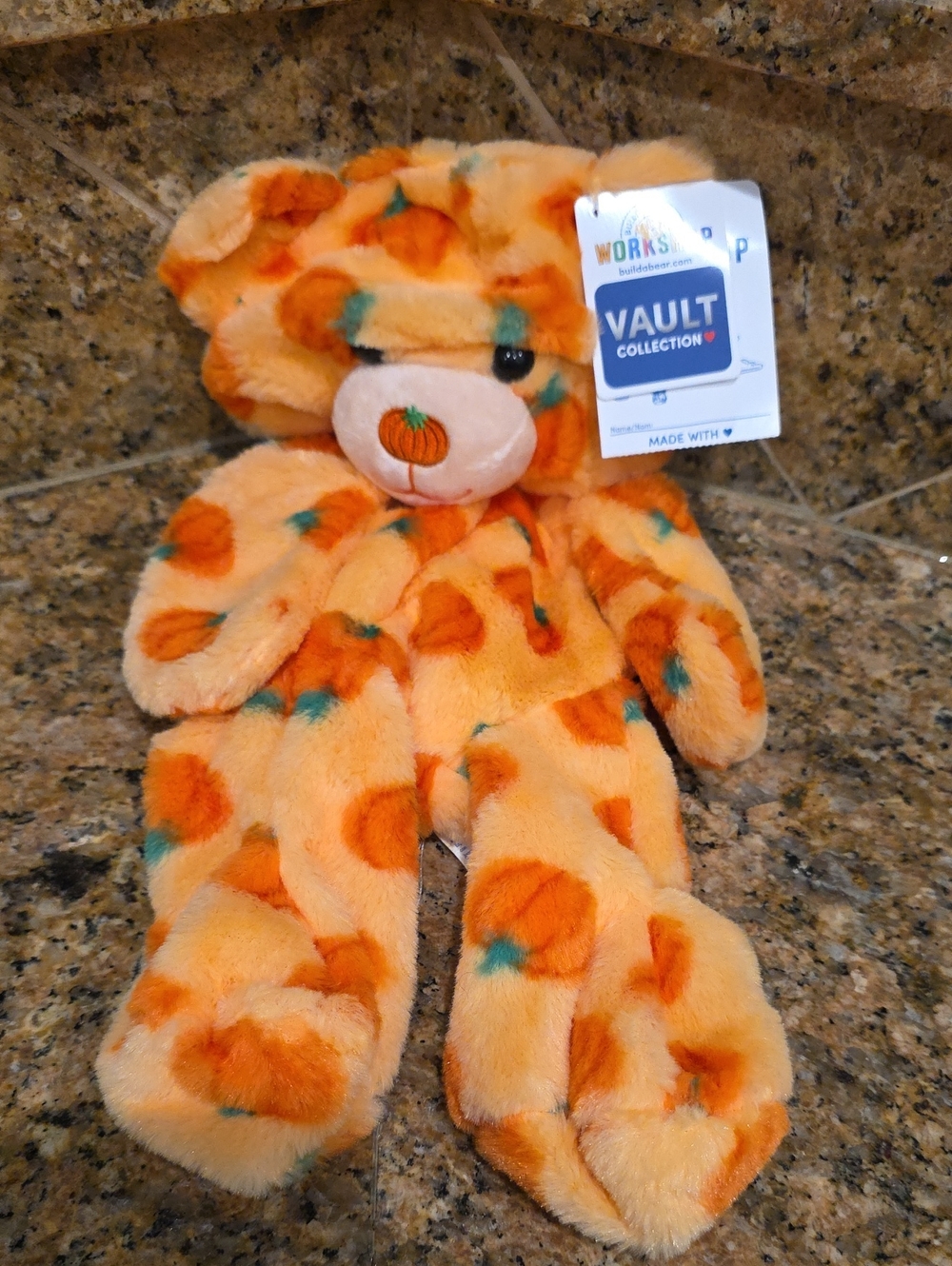 NWT Build A Bear Vault Collection Pumpkin Pal Teddy Bear